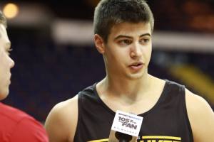 Milwaukee Panthers men’s basketball guard Brock Stull and I at 2014 Panther Media Day.