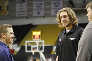 Milwaukee Panthers men's basketball forward Matt Tiby and I at 2013 Panther Media Day. 