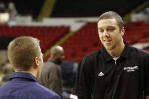 Milwaukee Panthers men's basketball forward Austin Arians and I at 2013 Panther Media Day. 